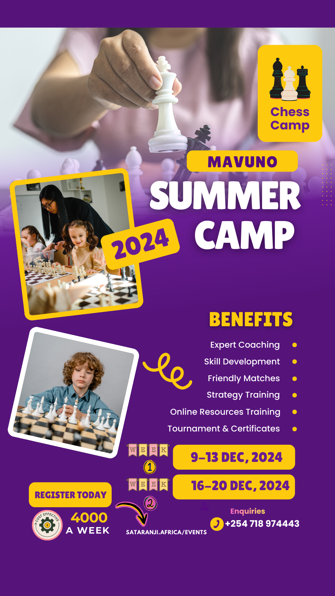 Mavuno Summer Chess Camp